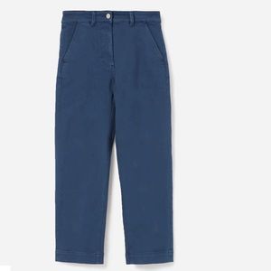 Everlane Straight Leg Cropped Pants in Navy Sz 2